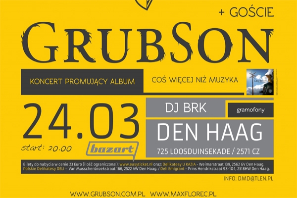 Koncert GrubSona w Hadze!